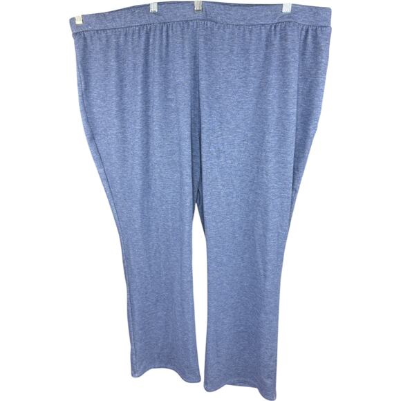 Attitudes by Renee Regular Casa Cozy Pull-On Pants Heather Navy 3X Stretch - Picture 1 of 9